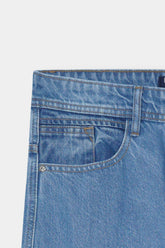 Men Loose Fit Light Blue Six Pocket Pant